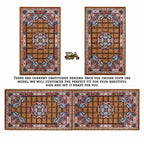 Caramel Gold Persian Luxury Car Mats — Statement Edition (Design 1)