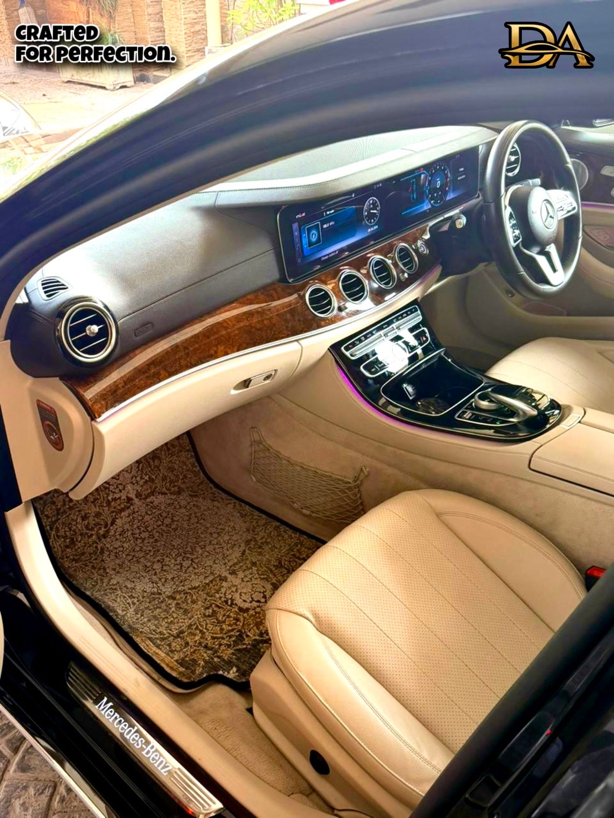 Grey Persian Luxury Car Mats — Statement Edition (Design 3)