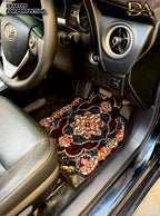Dark Navy Persian Luxury Car Mats — Statement Edition (Design 1)
