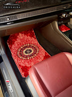 Red Classic Persian Luxury Car Mats — Statement Edition (Design 1)