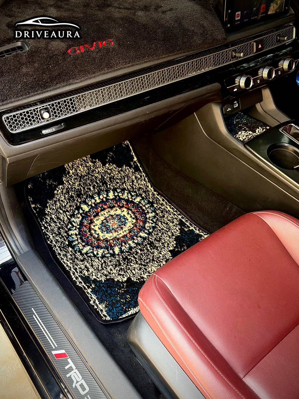 Blue Classic Persian Luxury Car Mats — Statement Edition (Design 1)