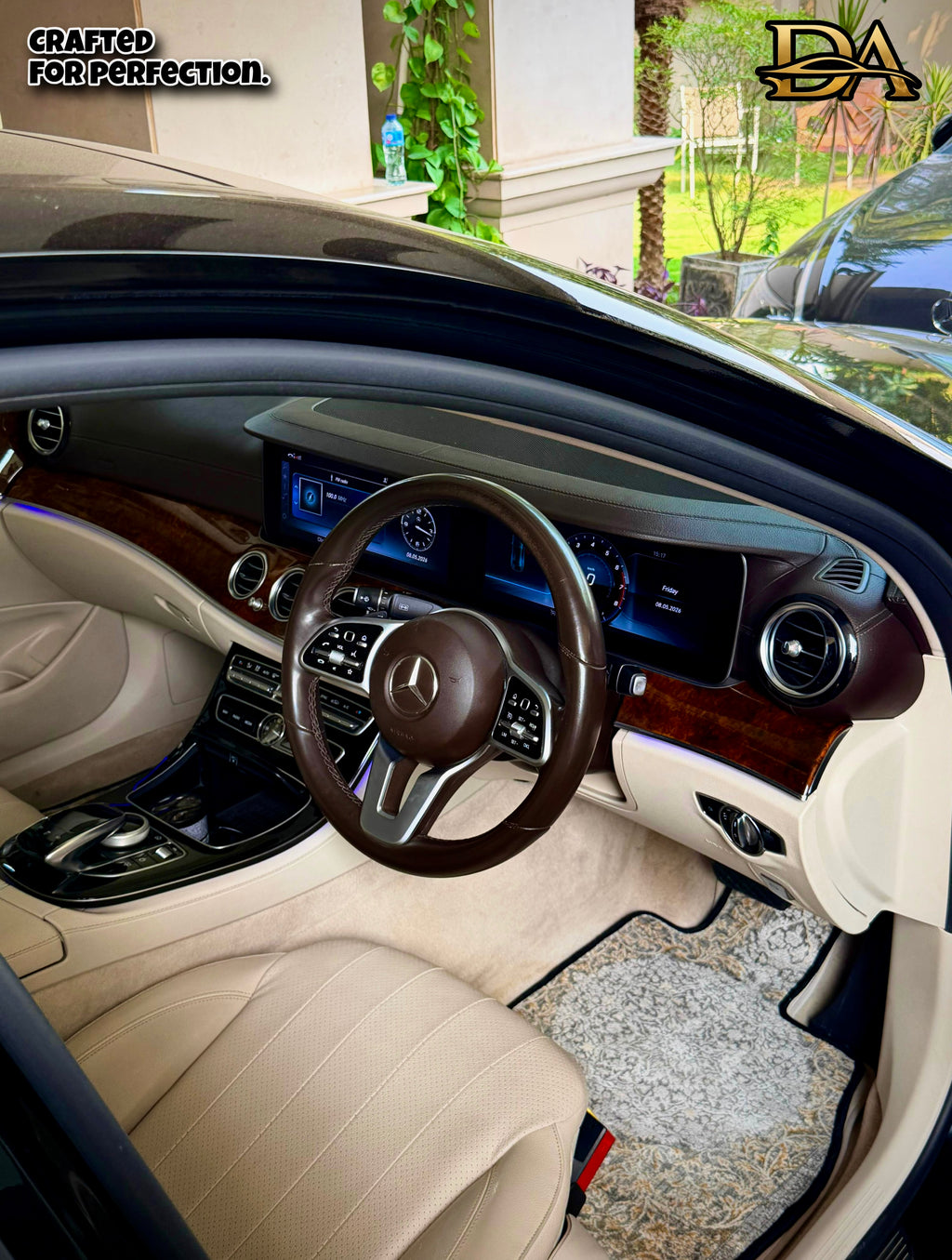 Grey Persian Luxury Car Mats — Statement Edition (Design 3)