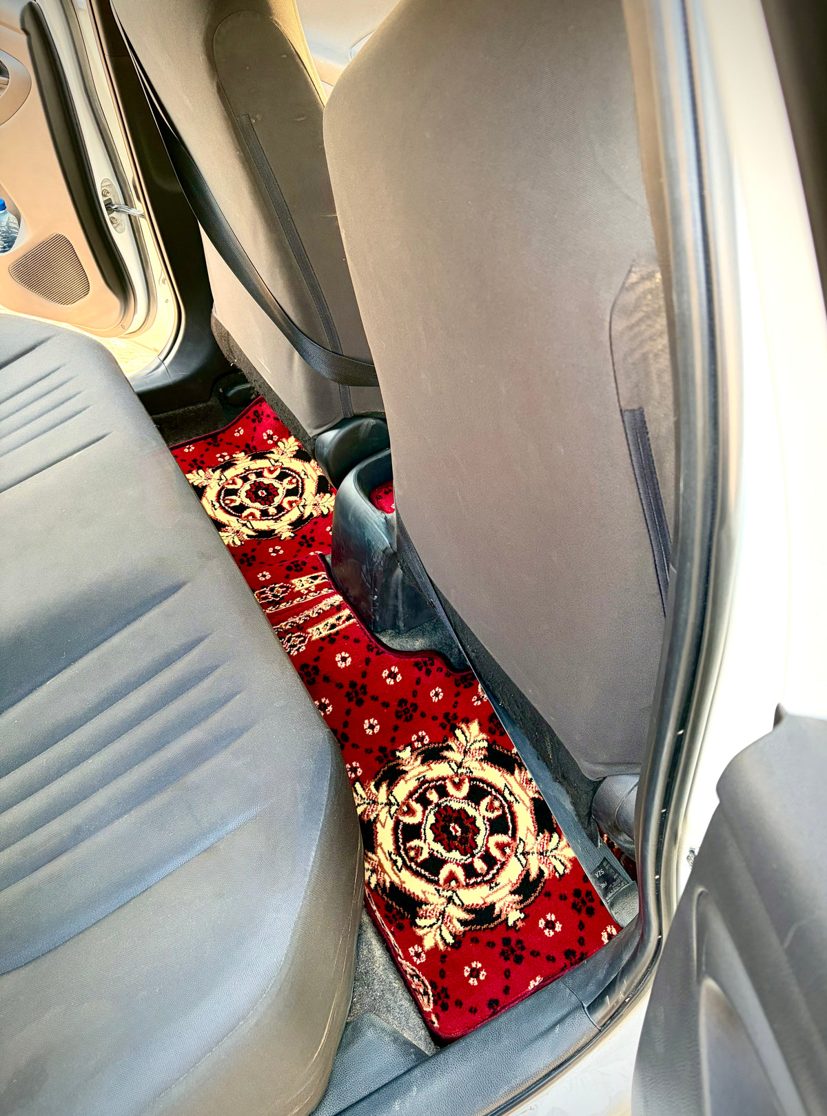 Red Velvet Luxury Car Mats — Statement Edition (Design 3)