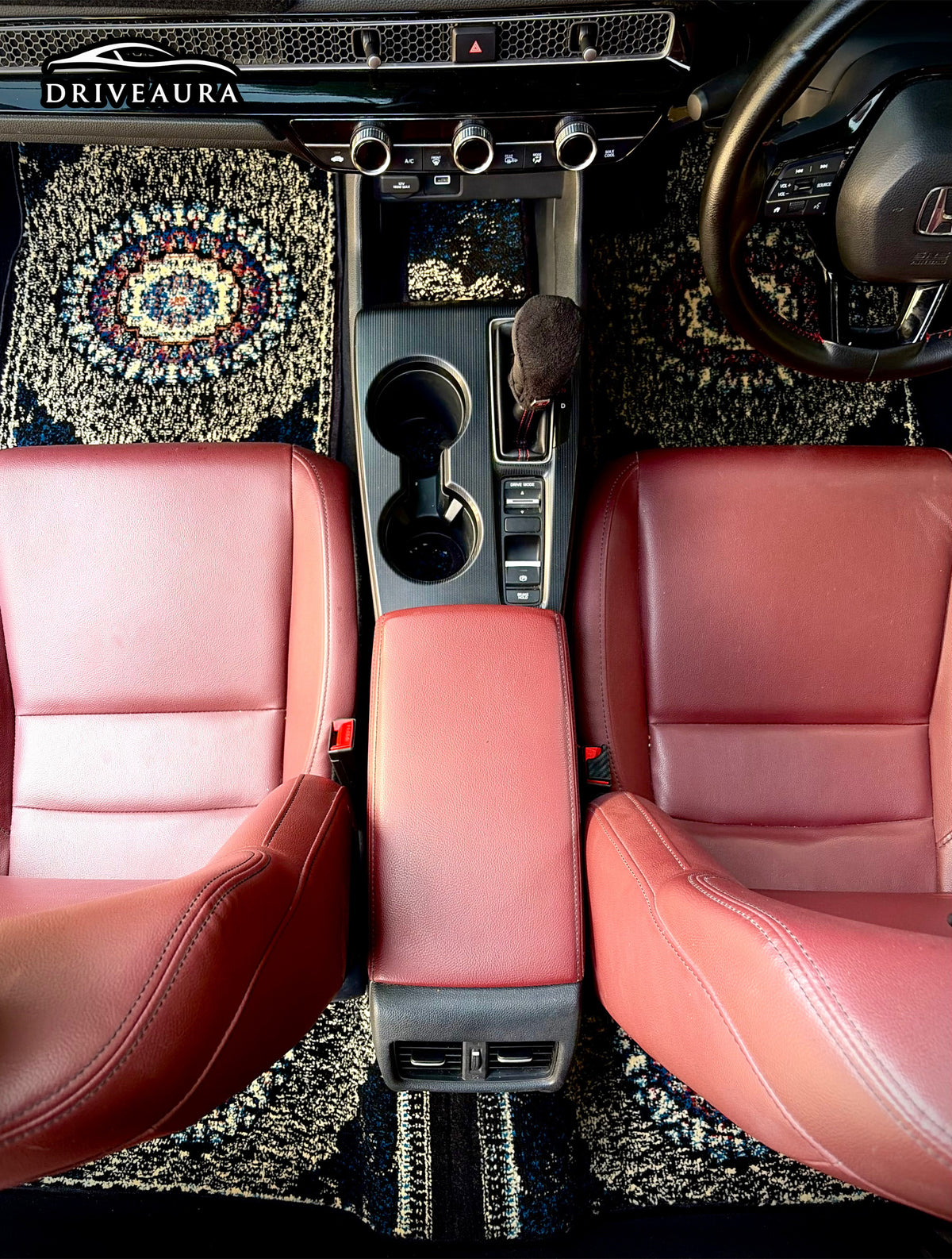Blue Classic Persian Luxury Car Mats — Statement Edition (Design 1)