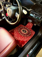 Red Classic Persian Luxury Car Mats — Statement Edition (Design 1)