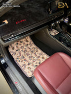 White Crystal Persian Luxury Car Mats — Statement Edition (Design 1)