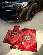 Red Classic Persian Luxury Car Mats — Statement Edition (Design 1)