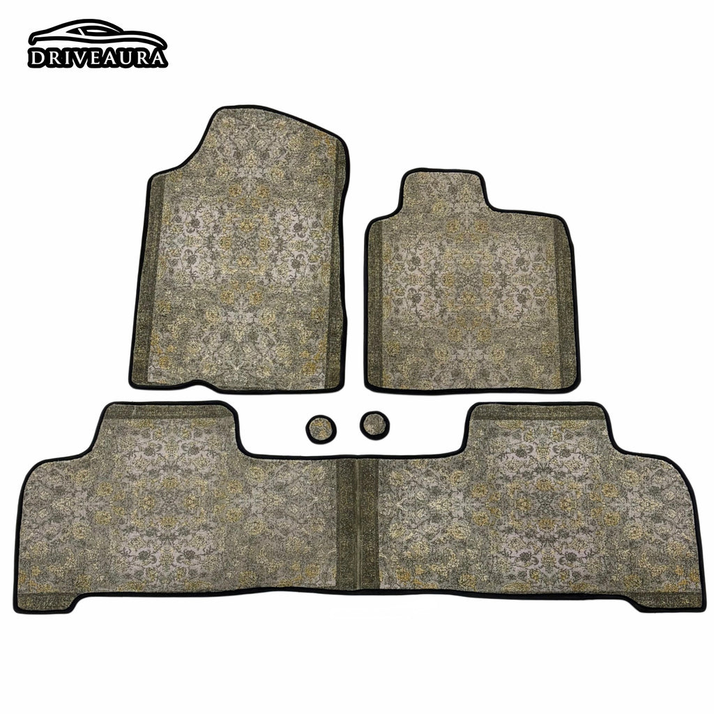 Imperial Grey Persian Luxury Car Mats — Statement Edition (Design 1)