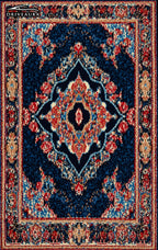 Royal Blue Persian Luxury Car Mats — (Design 2)