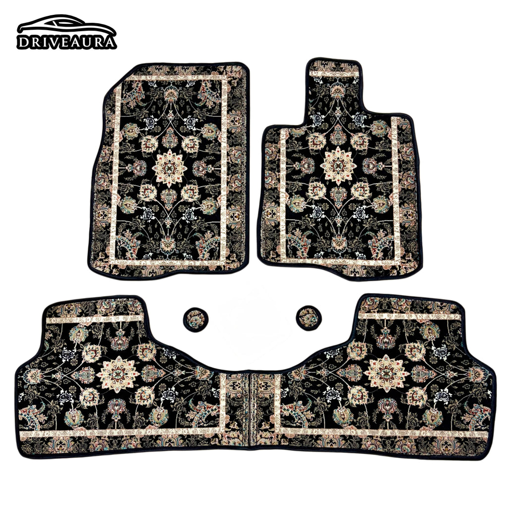 Black Majesty Persian Luxury Car Mats — Statement Edition (Design 1)