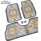 White Gold Persian Luxury Car Mats — Statement Edition (Design 2)