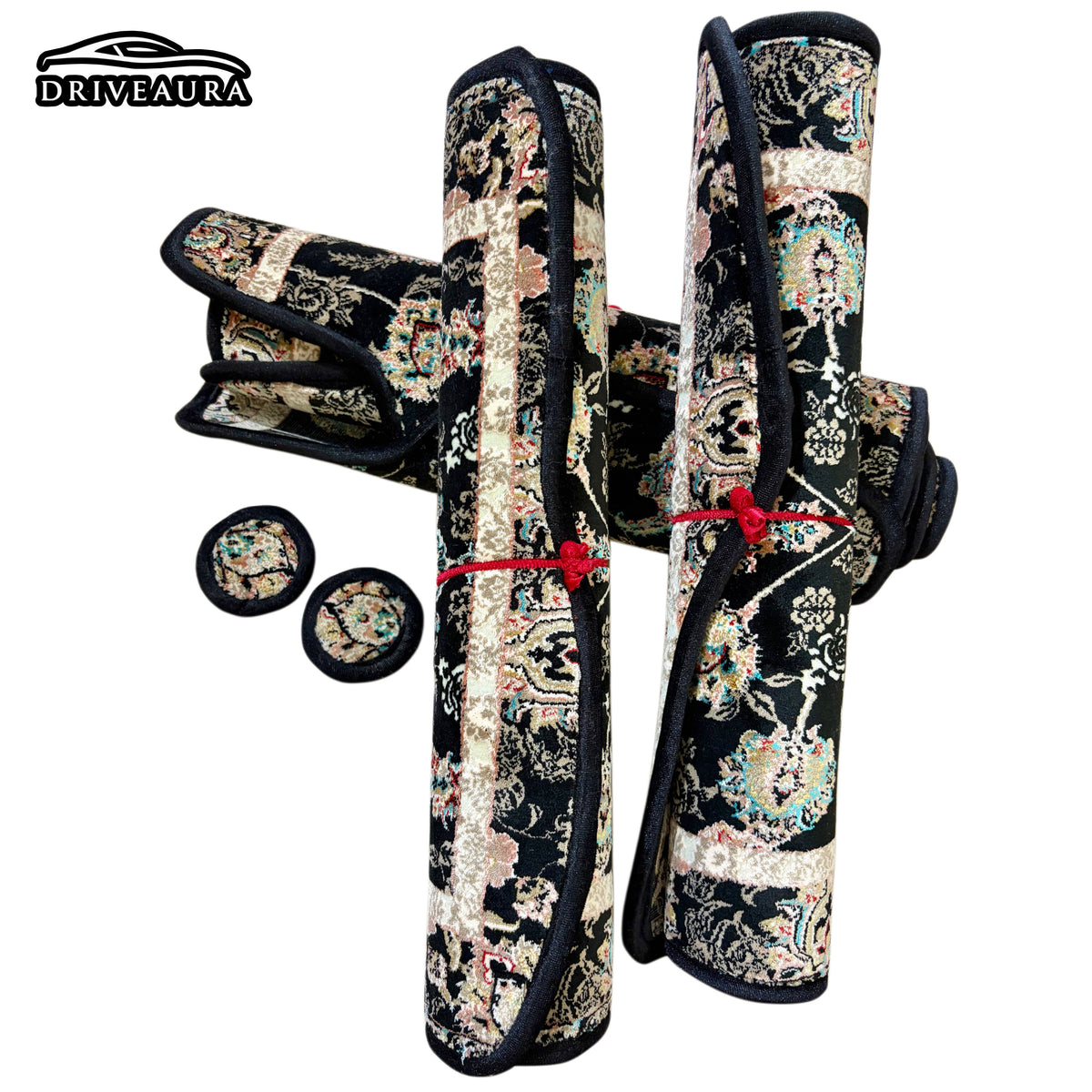 Black Majesty Persian Luxury Car Mats — Statement Edition (Design 1)