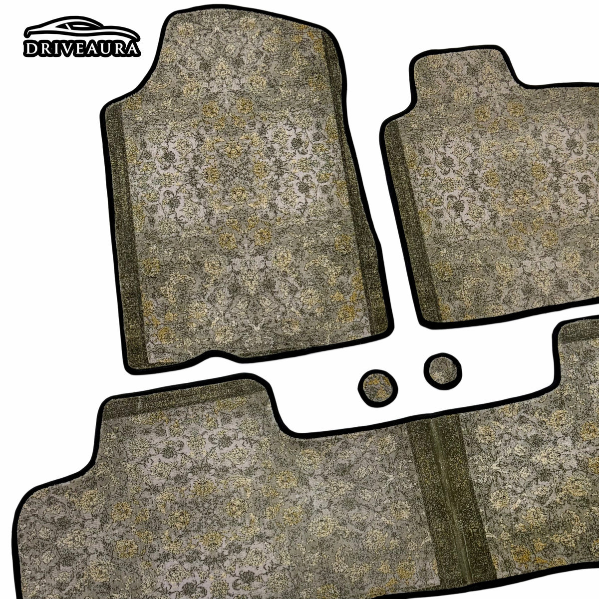 Imperial Grey Persian Luxury Car Mats — Statement Edition (Design 1)