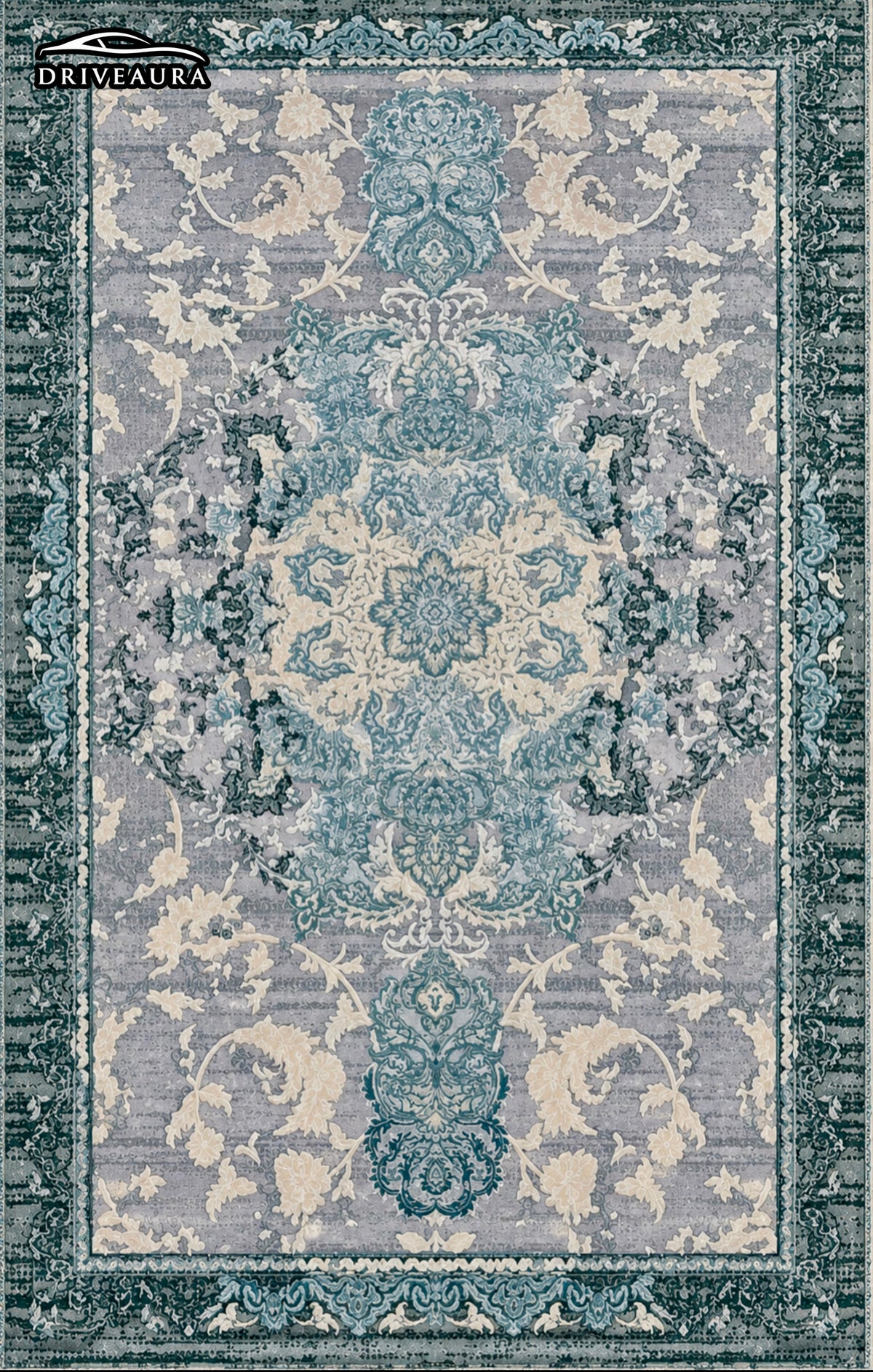 Imperial Grey Persian Luxury Car Mats — Statement Edition (Design 1)