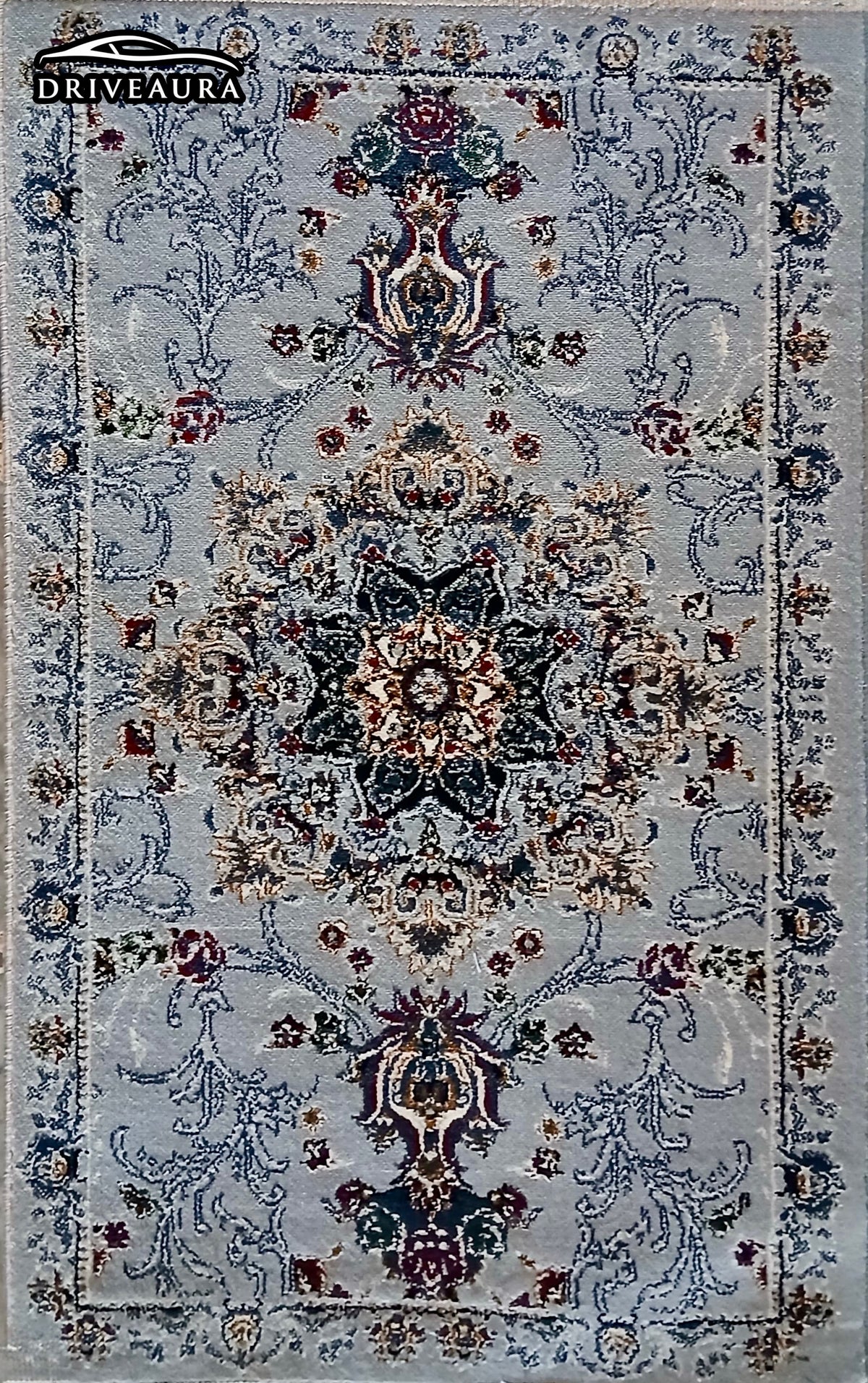 Royal Pearl White Persian Luxury Car Mats — (Design 1)
