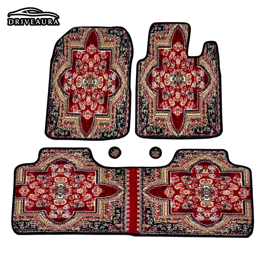 Royal Red Persian Luxury Car Mats — Statement Edition (Design 1)
