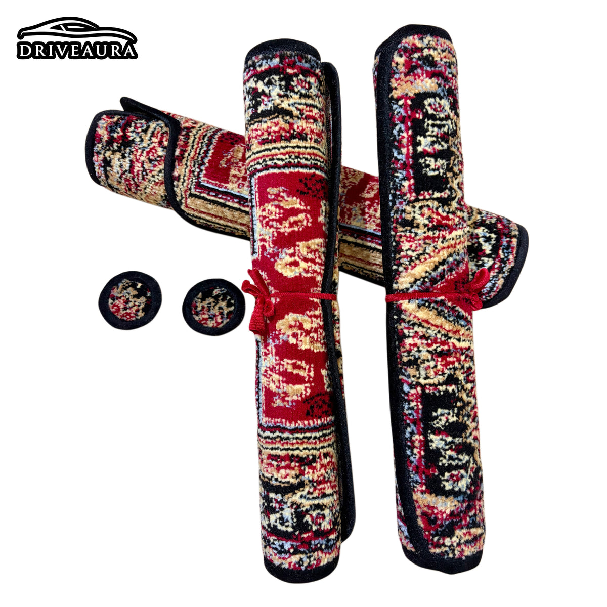 Royal Red Persian Luxury Car Mats — Statement Edition (Design 1)
