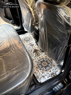 Royal Pearl White Persian Luxury Car Mats — (Design 1)