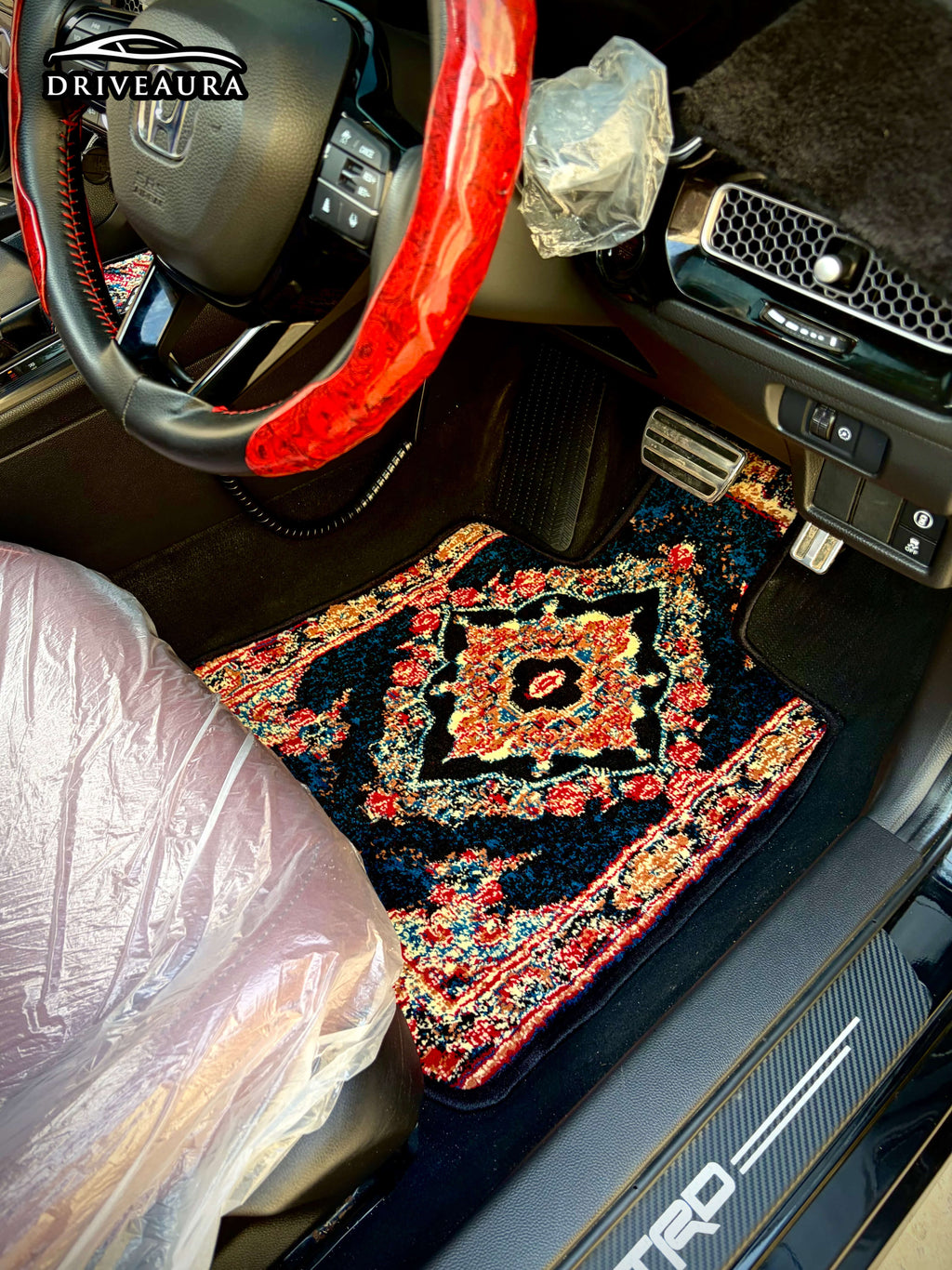 Royal Blue Persian Luxury Car Mats — (Design 2)