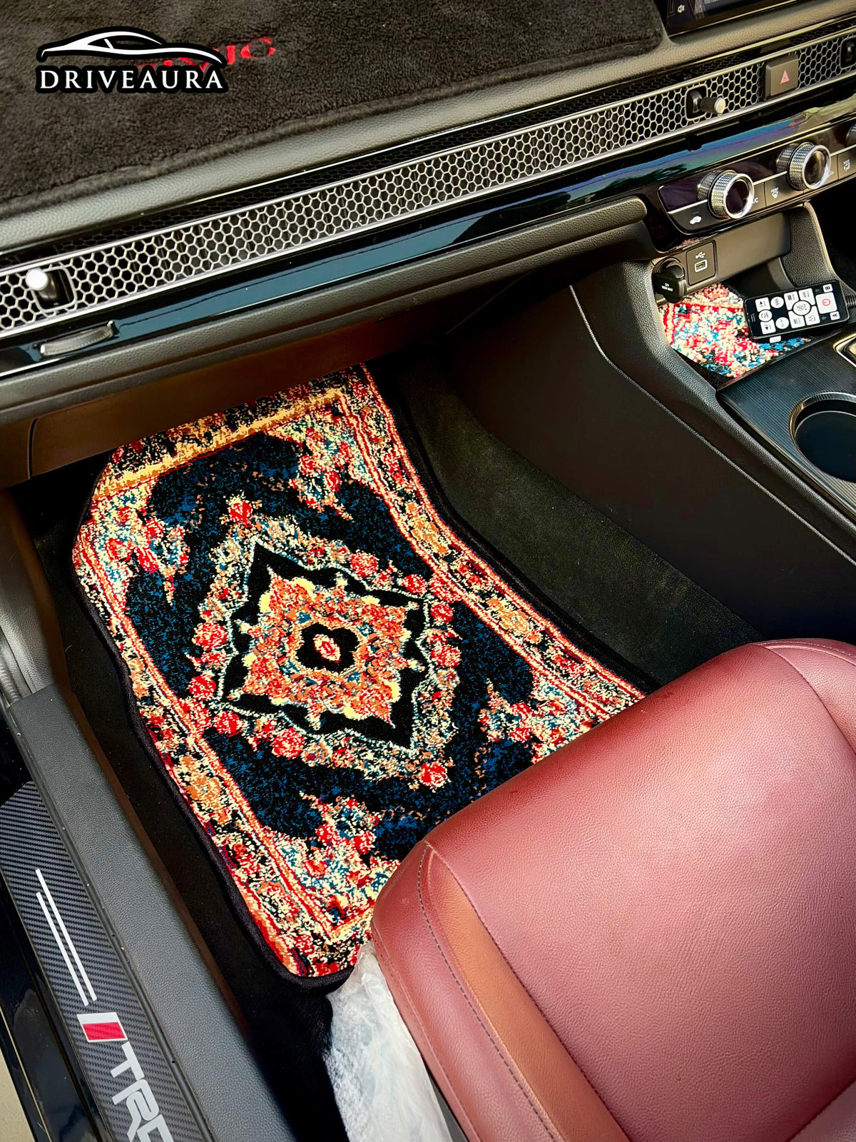 Royal Blue Persian Luxury Car Mats — (Design 2)