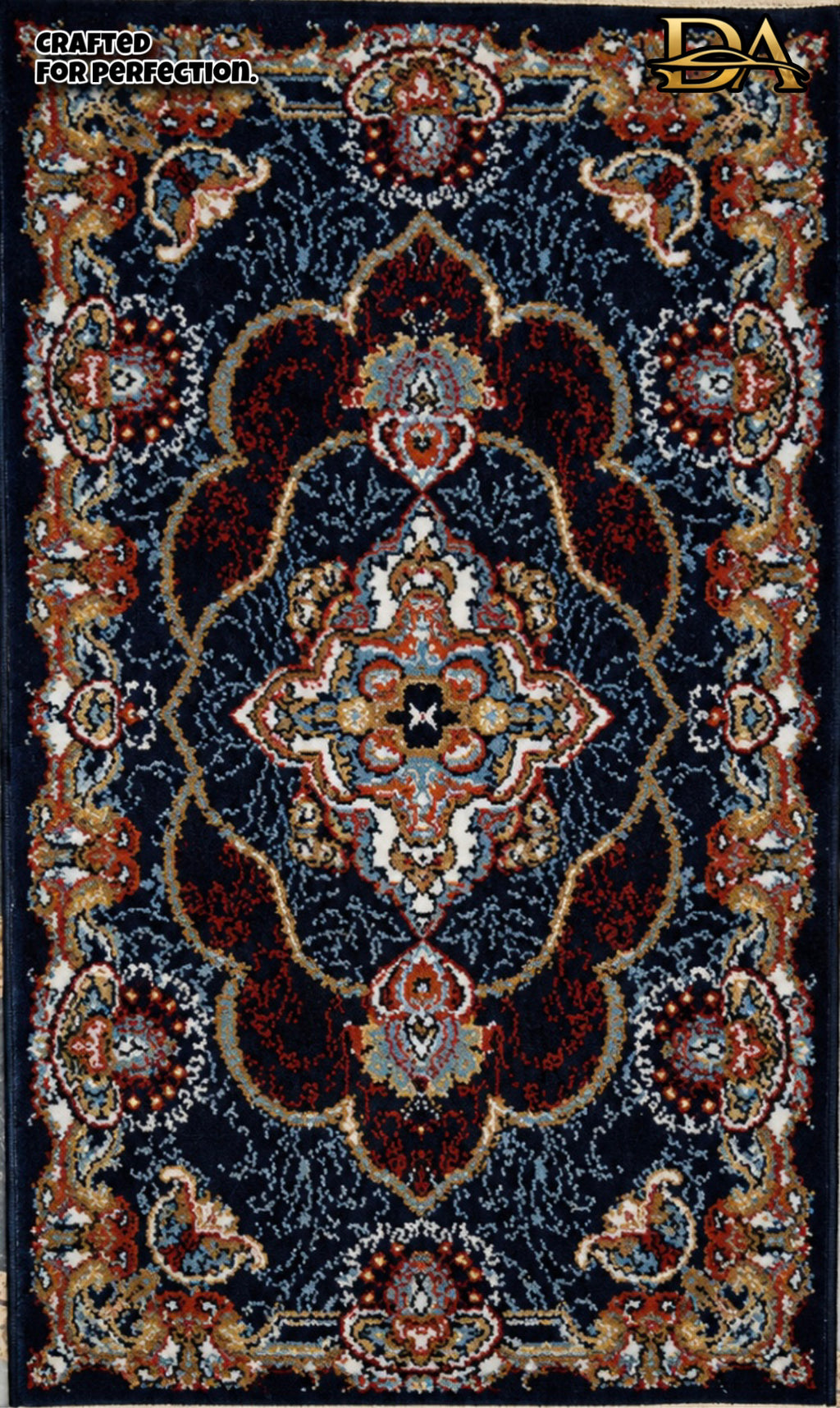 Dark Navy Persian Luxury Car Mats — Statement Edition (Design 1)