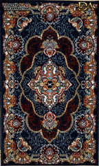 Dark Navy Persian Luxury Car Mats — Statement Edition (Design 1)