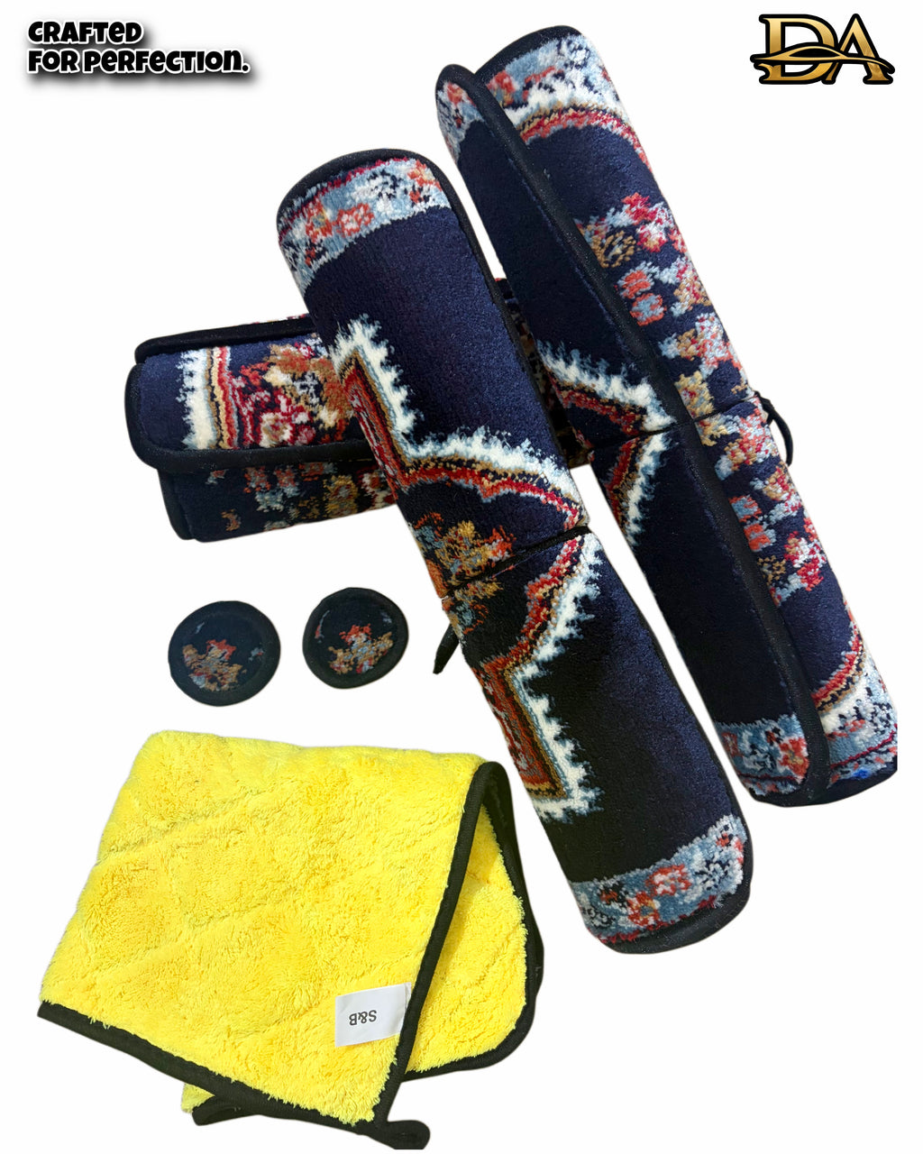 Imperial Dark Blue Persian Luxury Car Mats — Statement Edition (Design 1)