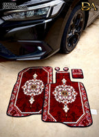 Royal Maroon Persian Luxury Car Mats — Statement Edition (Design 1)